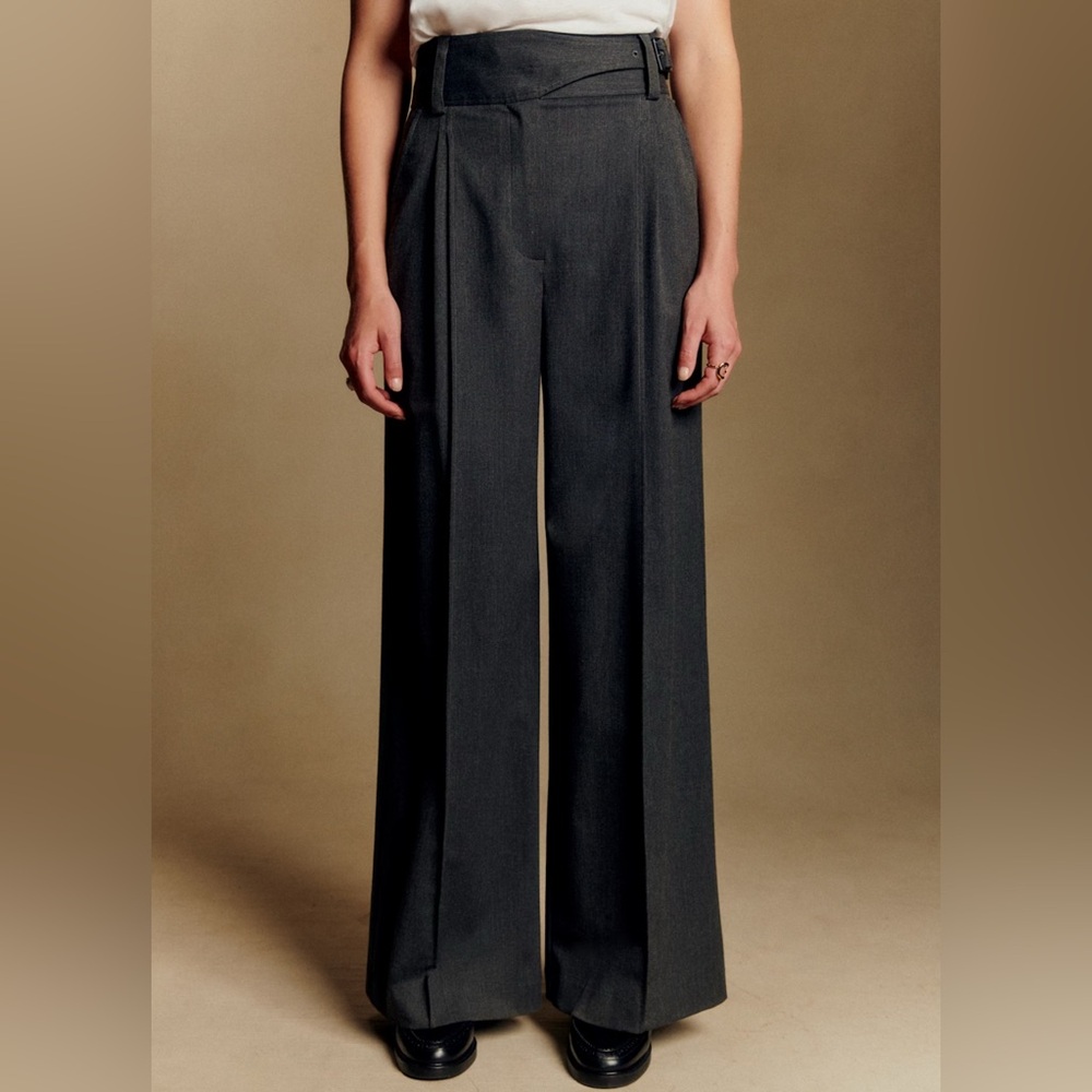 Sezane Aldo Trousers - Mottled Gray